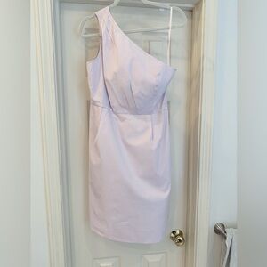 J. Crew One-Shoulder Dress in Soft Lavender